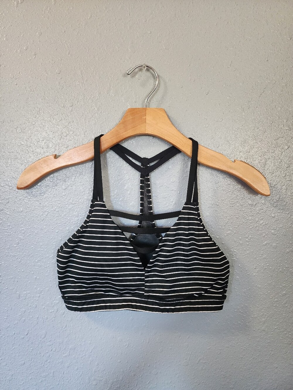 Victoria Sport Black Sports Bra with White Trim